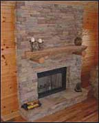 Rustic Wood Fireplace Mantle